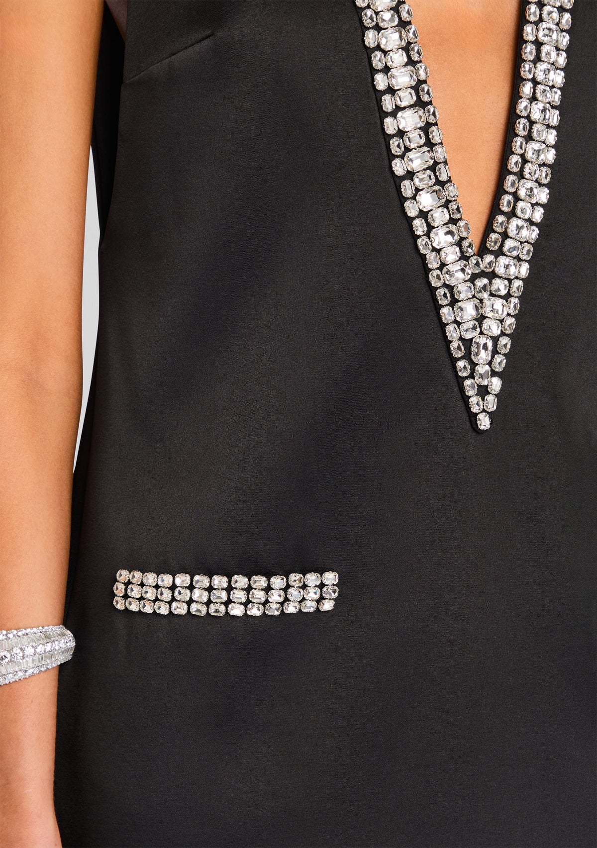 Nancie Embellished Dress by retrofête in Black, product image 2