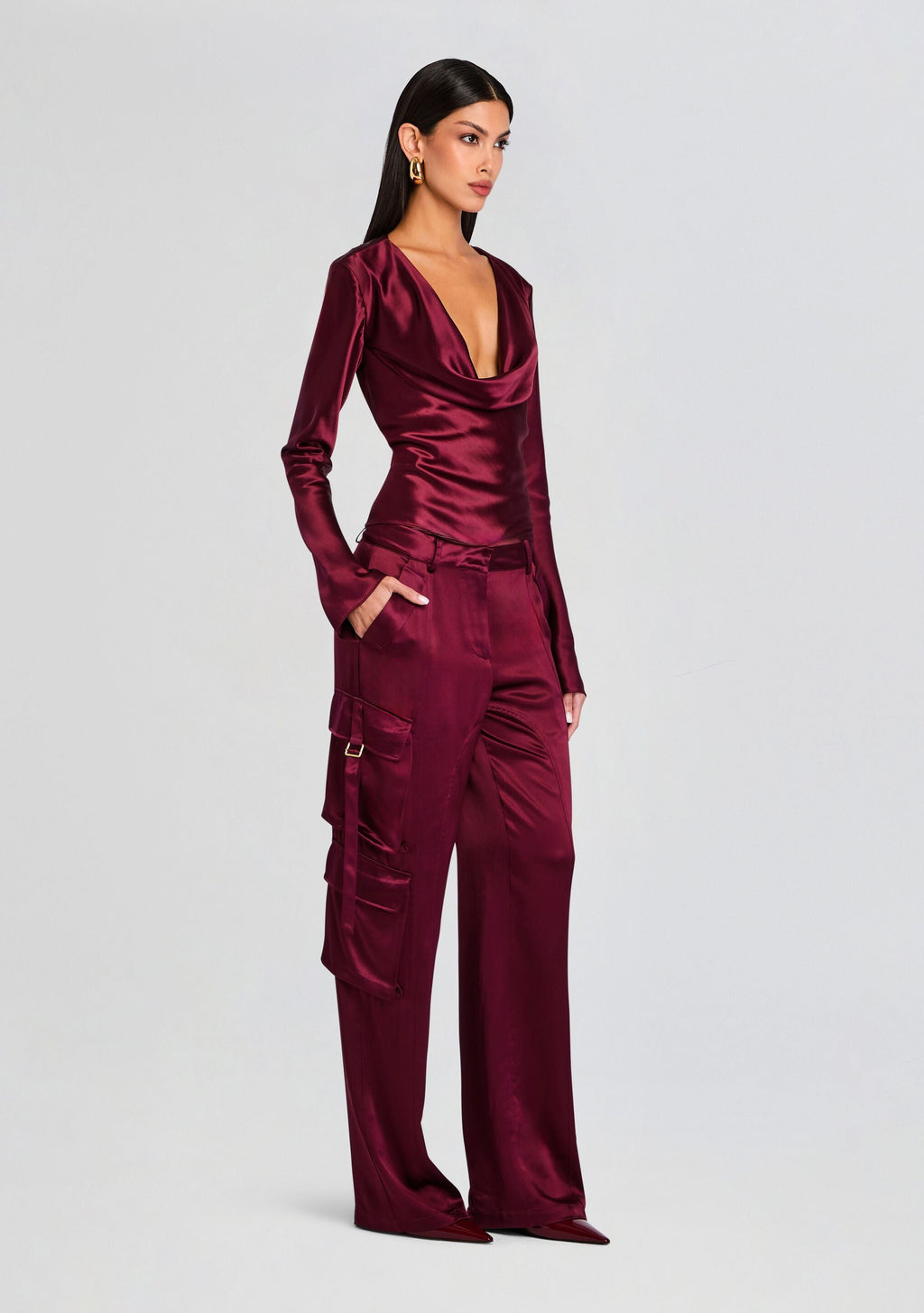 André Cargo Pants by retrofête in Port, product image 4