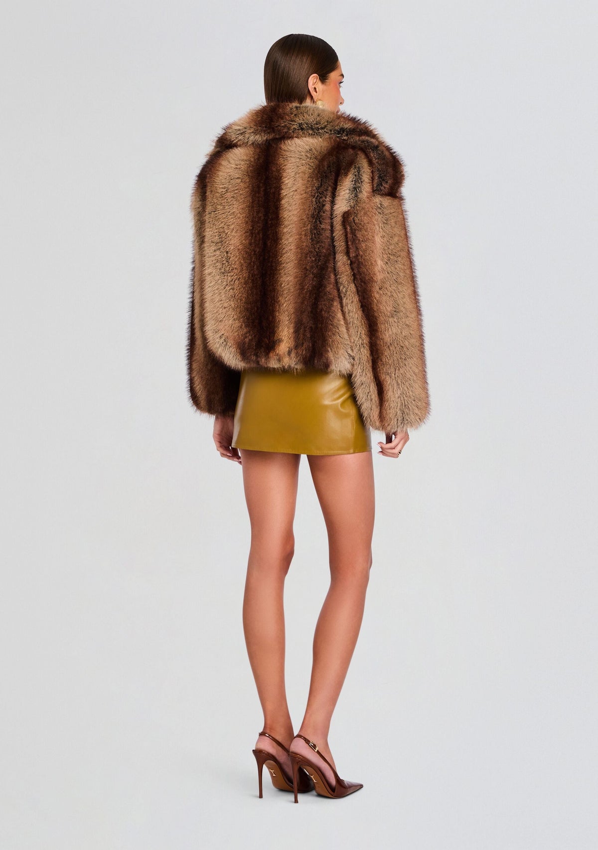 Segrid Faux Fur Bomber by retrofête in Macchiato, product image 5