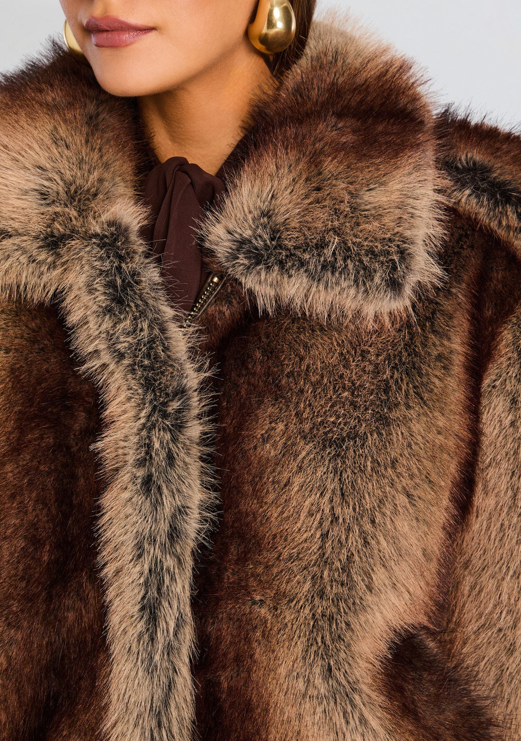 Segrid Faux Fur Bomber by retrofête in Macchiato, product image 3