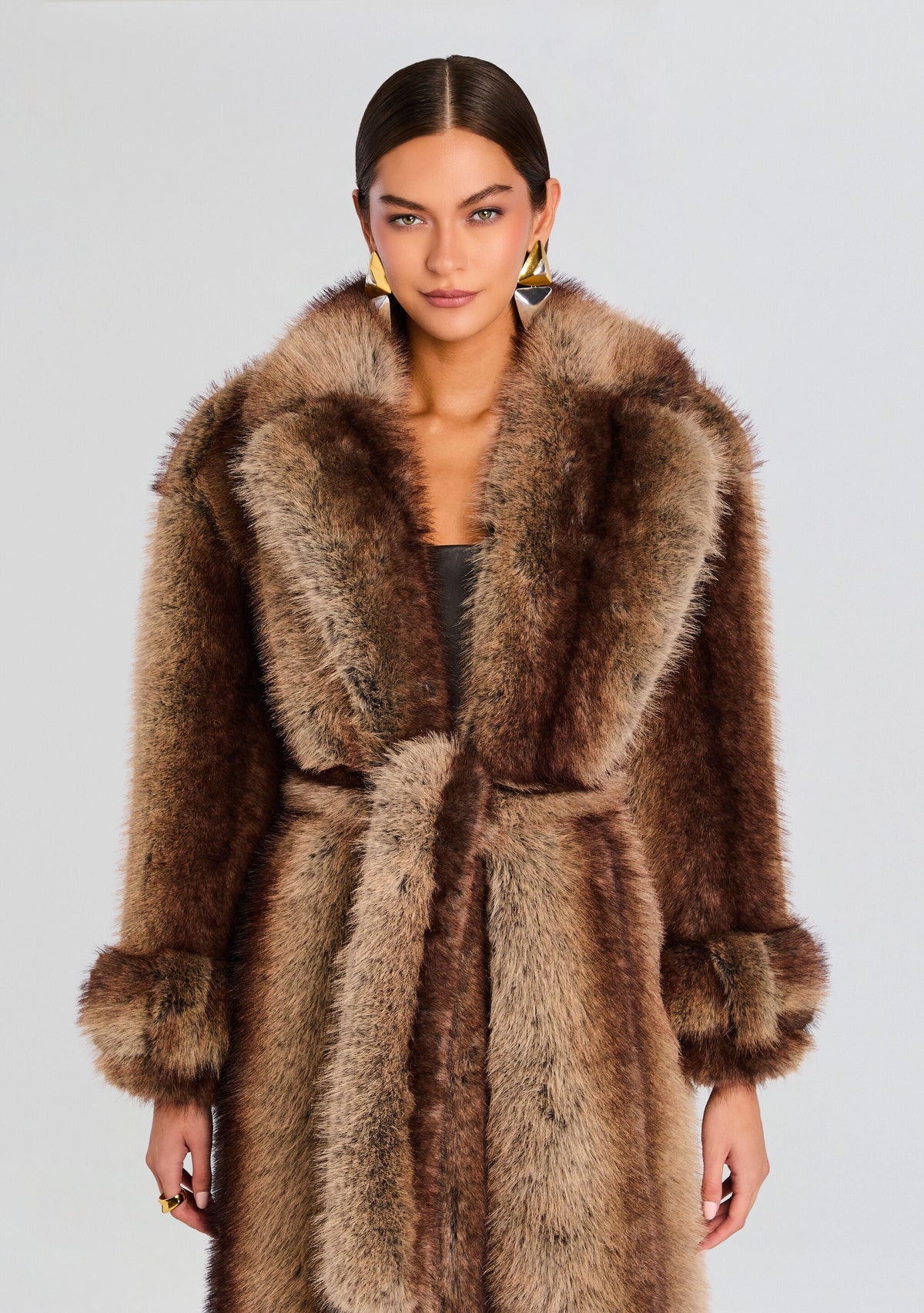 Shantel Faux Fur Coat by retrofête in Macchiato, product image 7