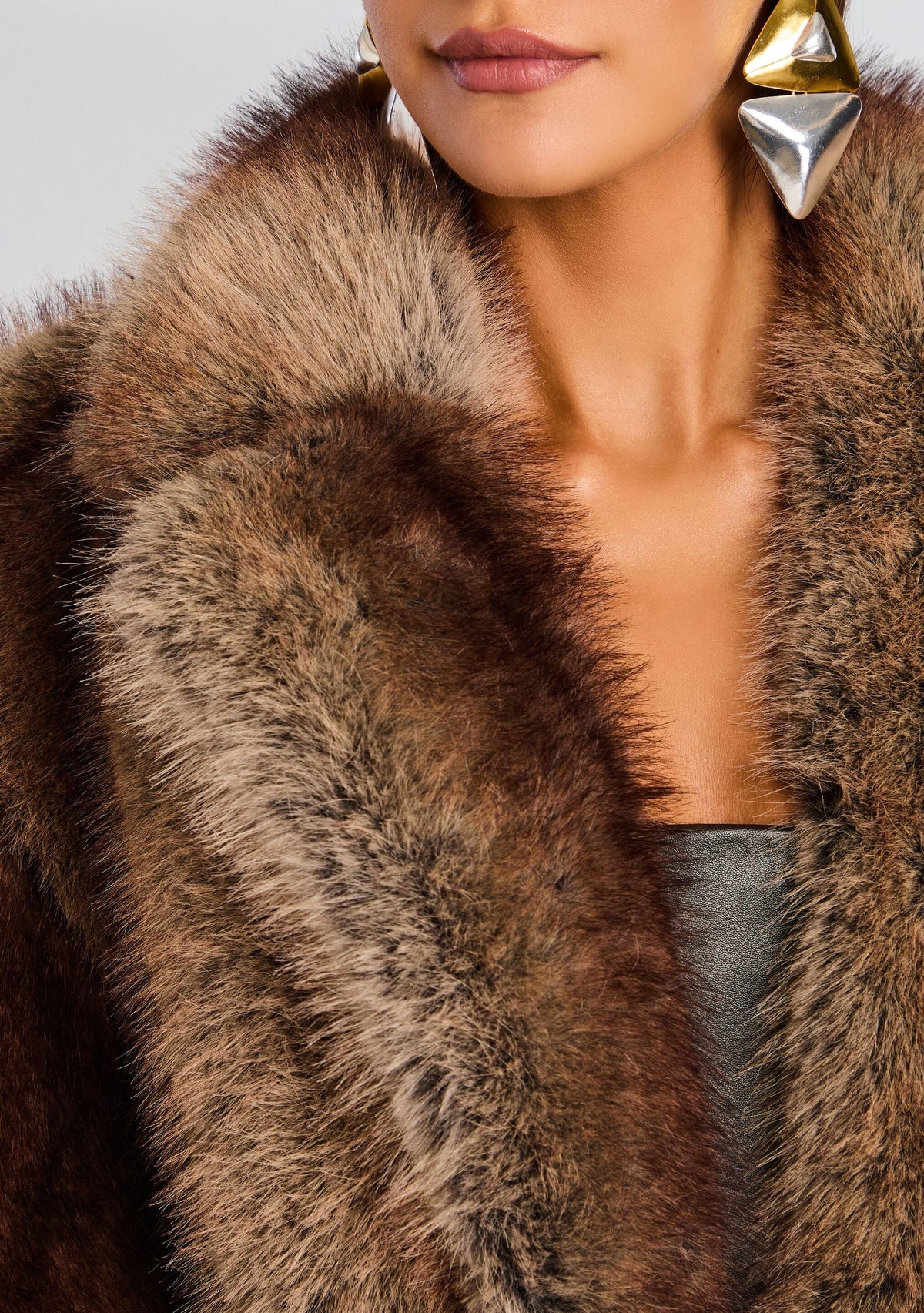 Shantel Faux Fur Coat by retrofête in Macchiato, product image 3