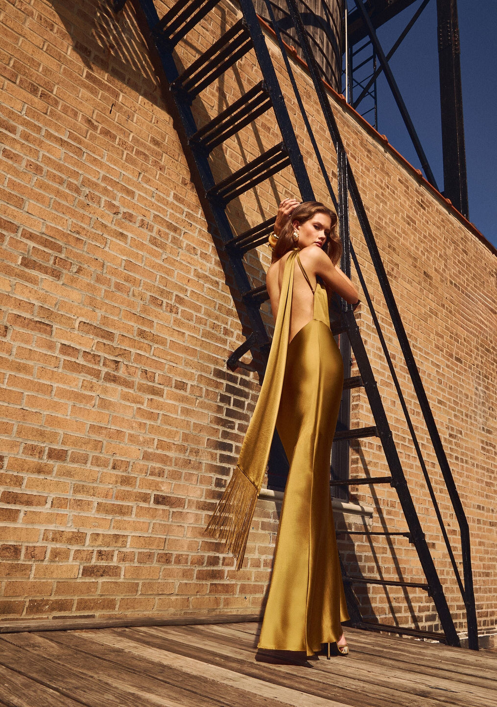 Kelsa Dress by retrofête in Ochre, product image 2