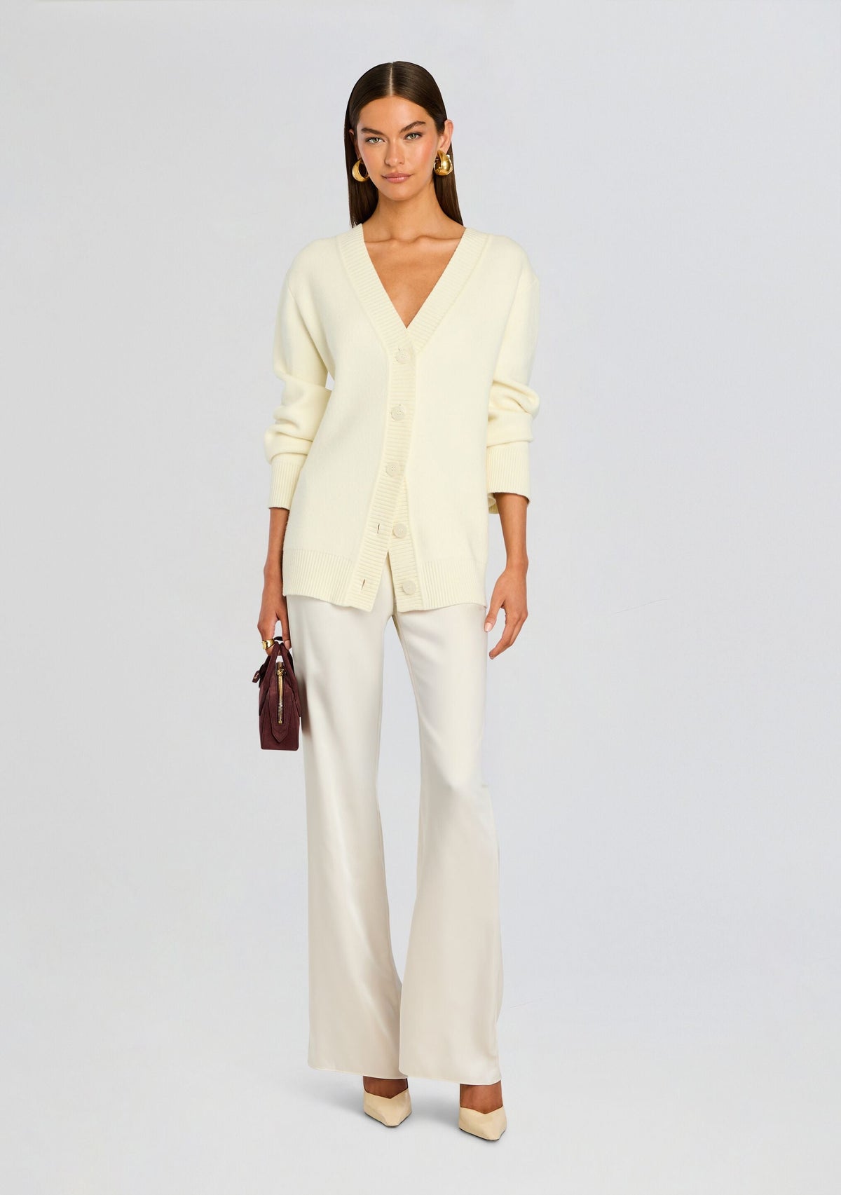 Denise Cardigan by SEROYA in Eggshell, product image 2