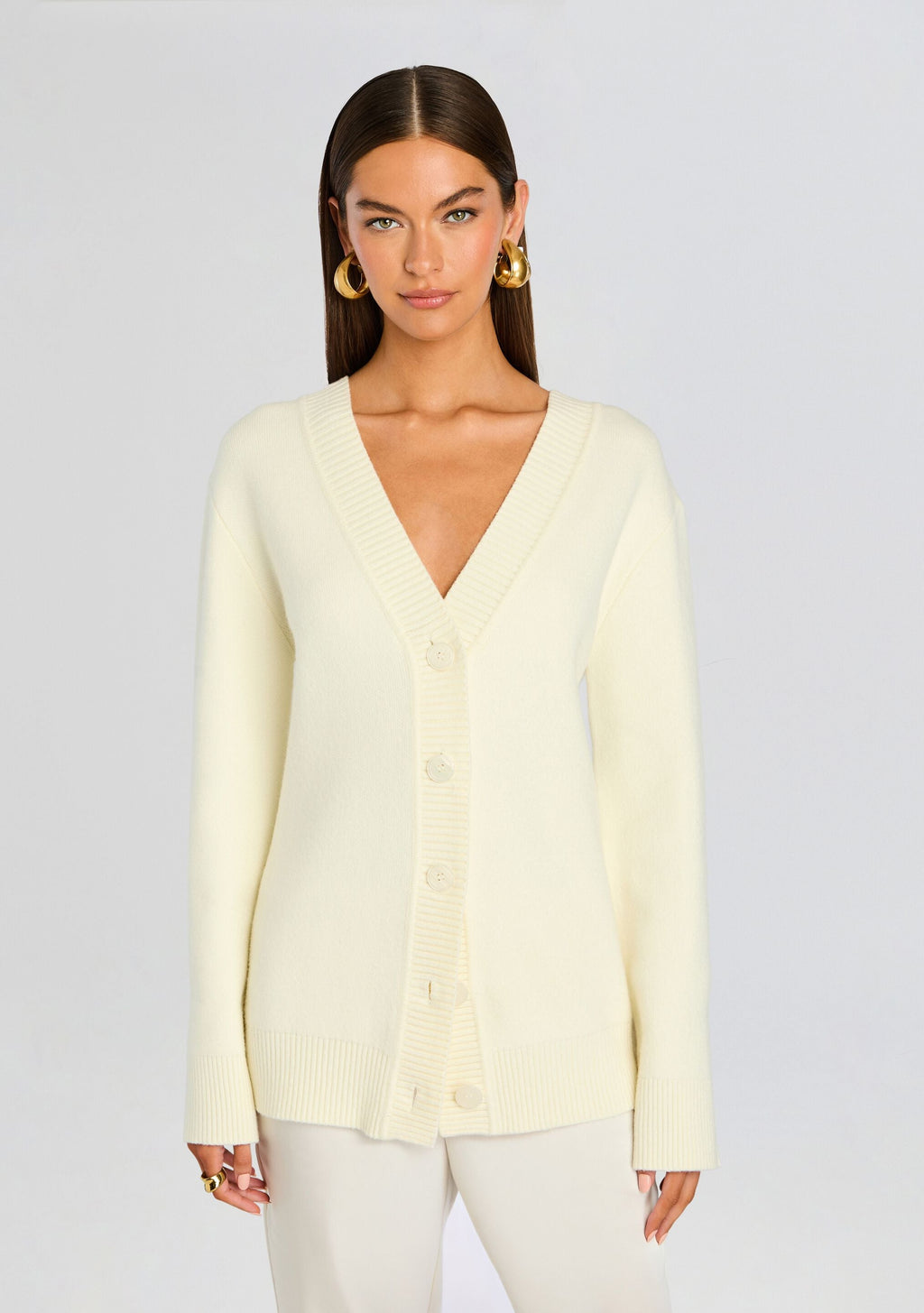 Denise Cardigan by SEROYA in Eggshell, product image 1