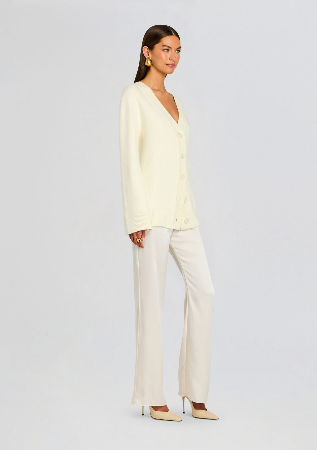 Denise Cardigan by SEROYA in Eggshell, product image 4
