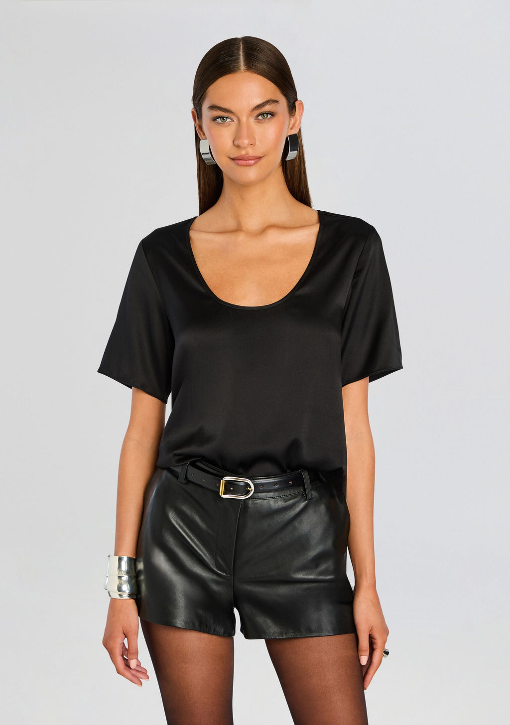 Evangelista Silk Top by retrofête in Black, product image 1
