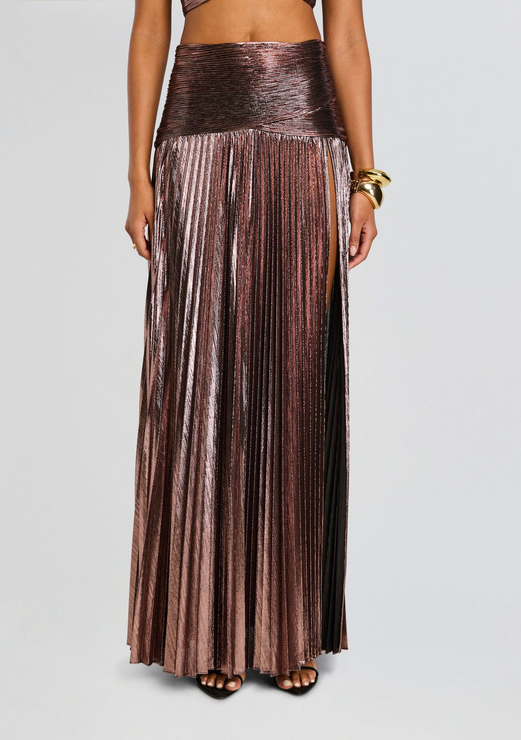 Olivera Skirt by retrofête in Metallic Mauve, product image 1