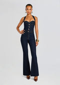 Irma Denim Jumpsuit by retrofête in Indigo Rinse, product image 1