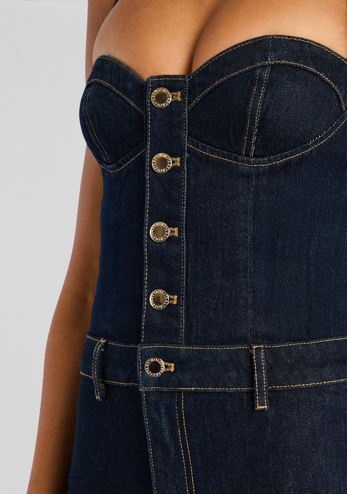 Irma Denim Jumpsuit by retrofête in Indigo Rinse, product image 2