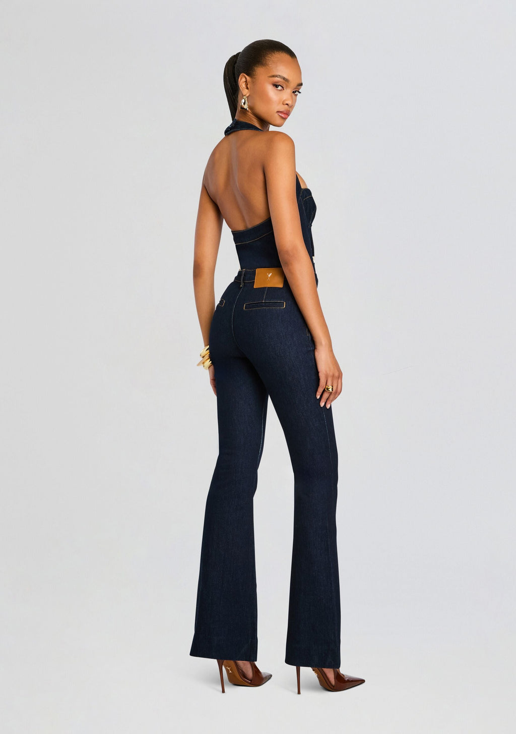 Irma Denim Jumpsuit by retrofête in Indigo Rinse, product image 4
