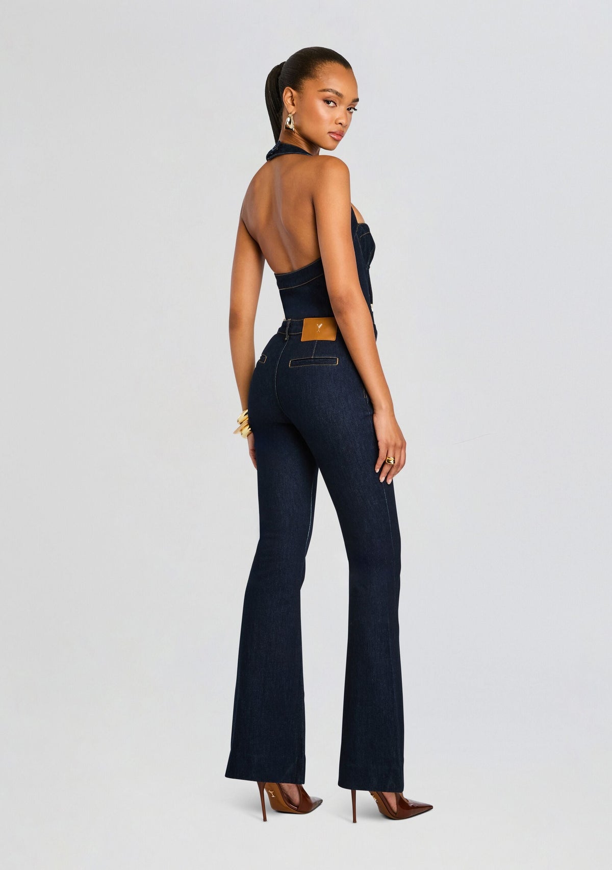 Irma Denim Jumpsuit by retrofête in Indigo Rinse, product image 4