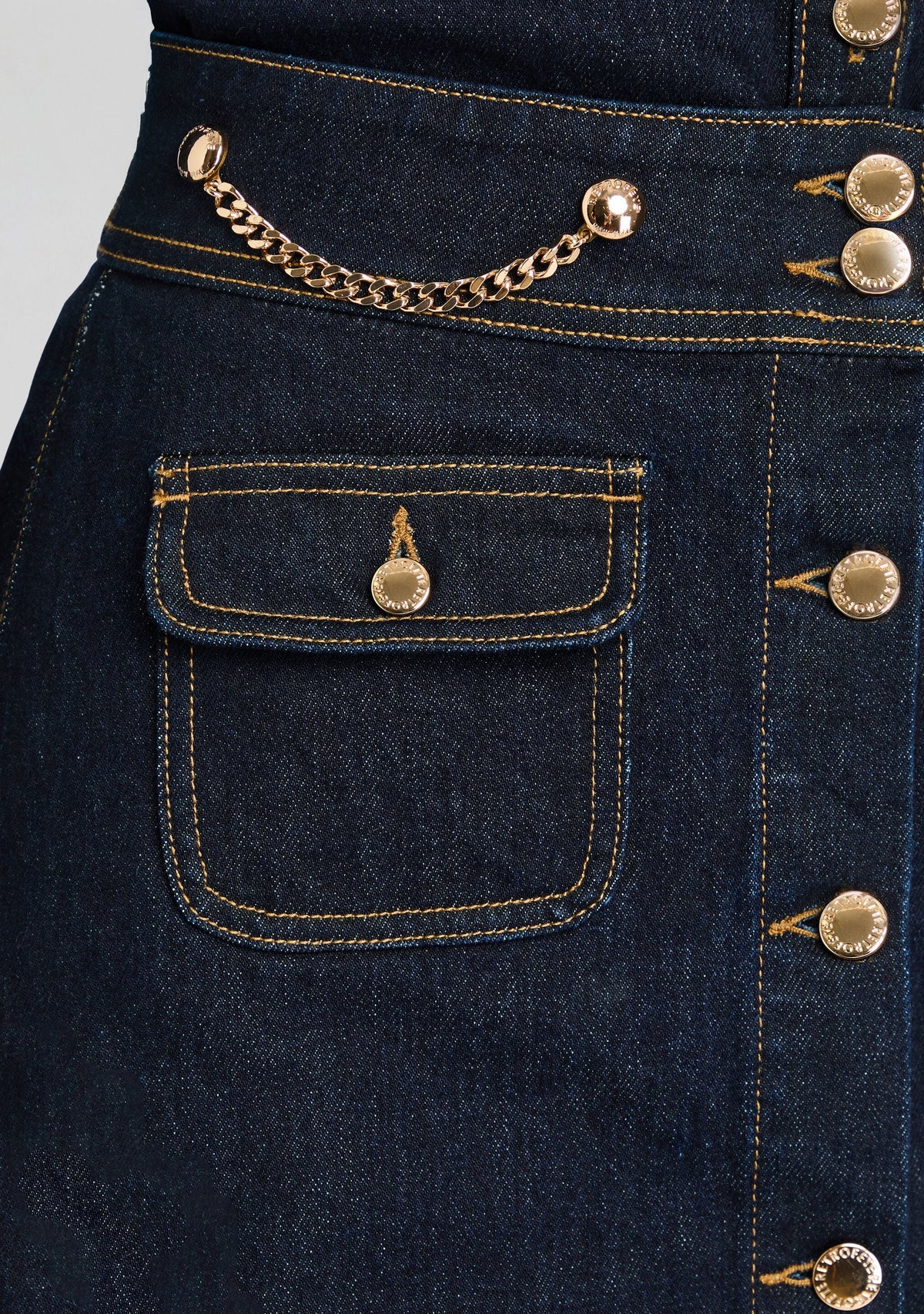 Kornelia Denim Skirt by retrofête in Indigo Rinse, product image 3