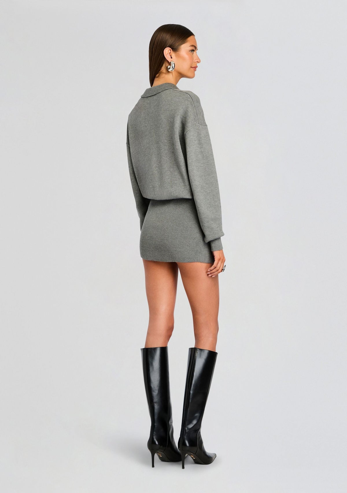 Lilly Mini Dress by SEROYA in Medium Grey, product image 4