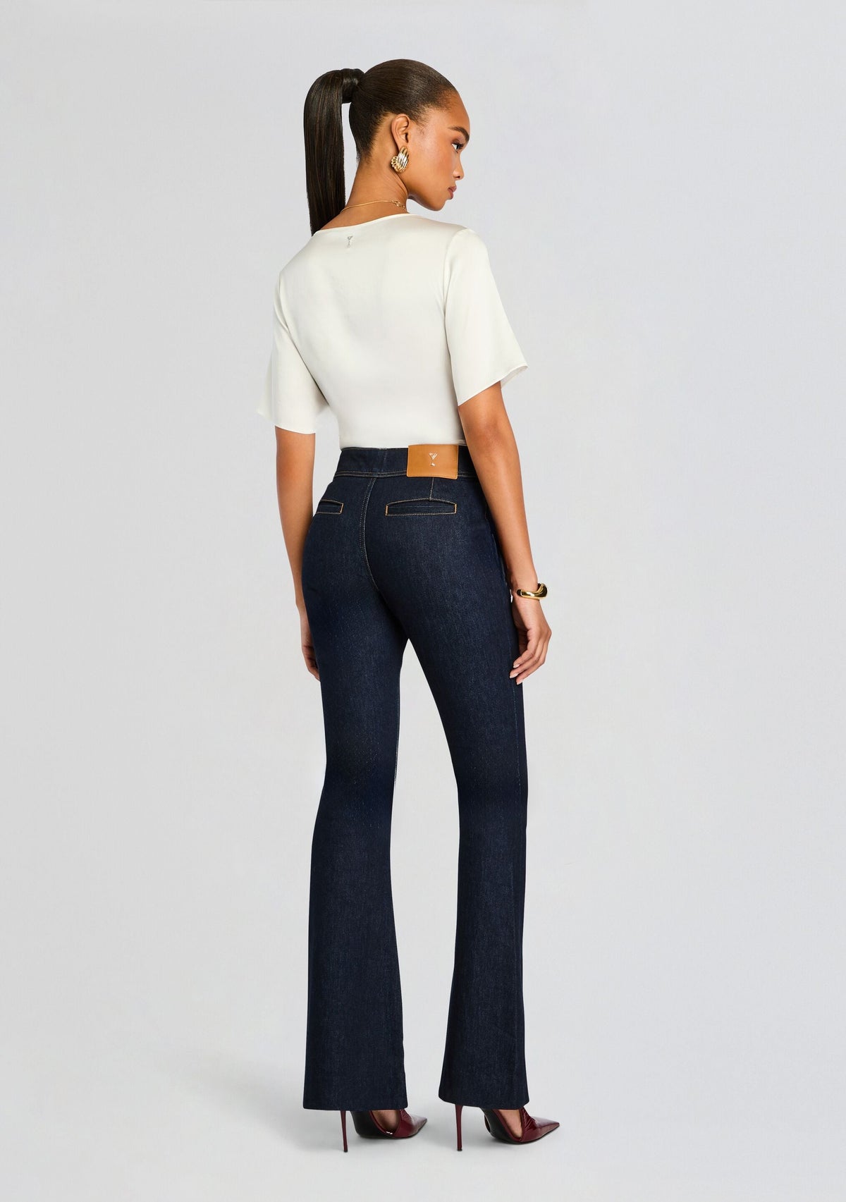 Maja Denim Pant by retrofête in Indigo Rinse, product image 5