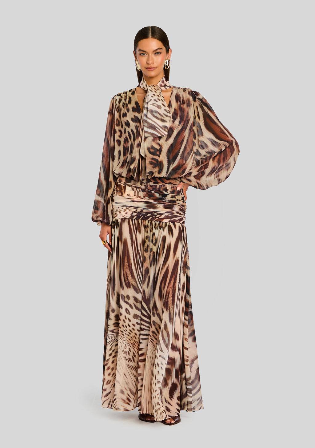 Opaline Dress by retrofête in Melting Animal Print, product image 1
