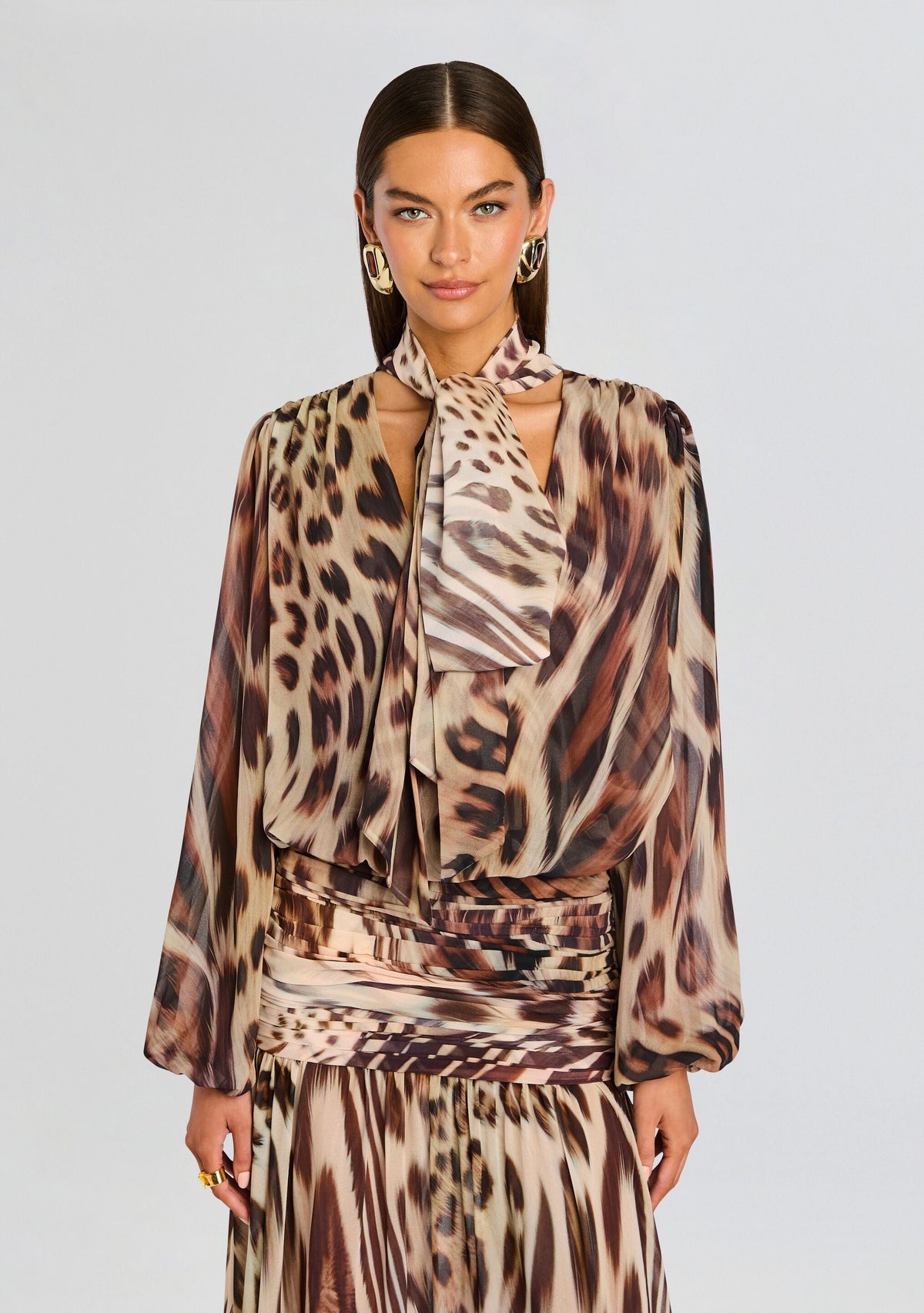 Opaline Dress by retrofête in Melting Animal Print, product image 6