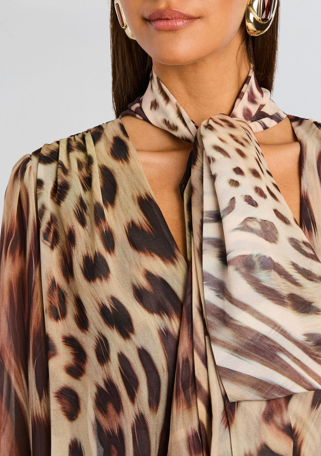 Opaline Dress by retrofête in Melting Animal Print, product image 3