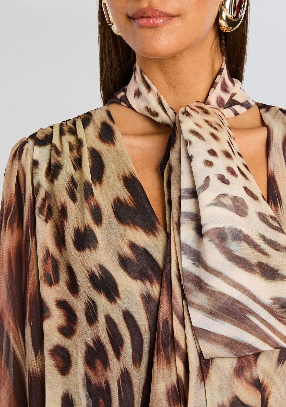 Opaline Dress by retrofête in Melting Animal Print, product image 3