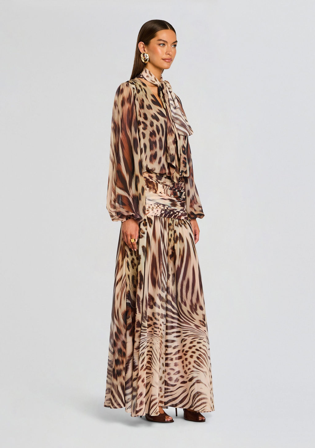 Opaline Dress by retrofête in Melting Animal Print, product image 4
