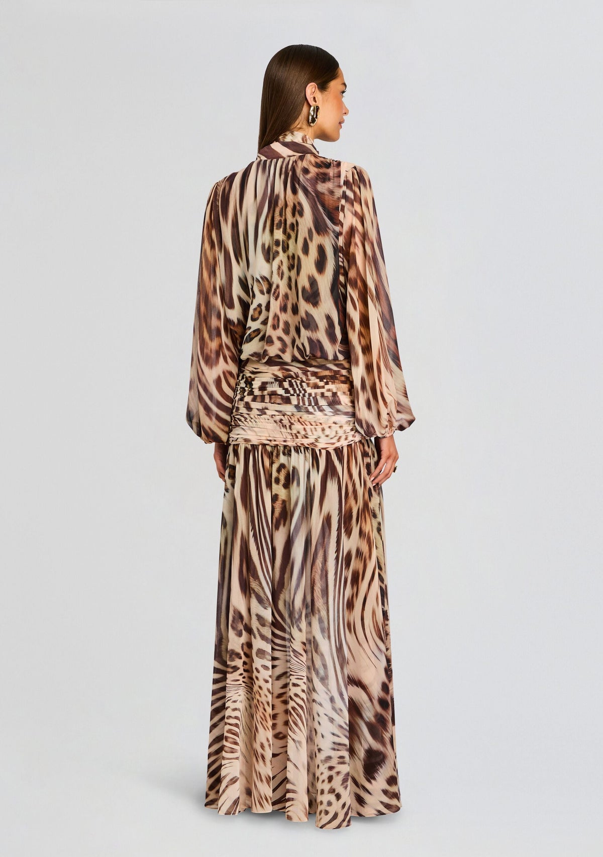 Opaline Dress by retrofête in Melting Animal Print, product image 5