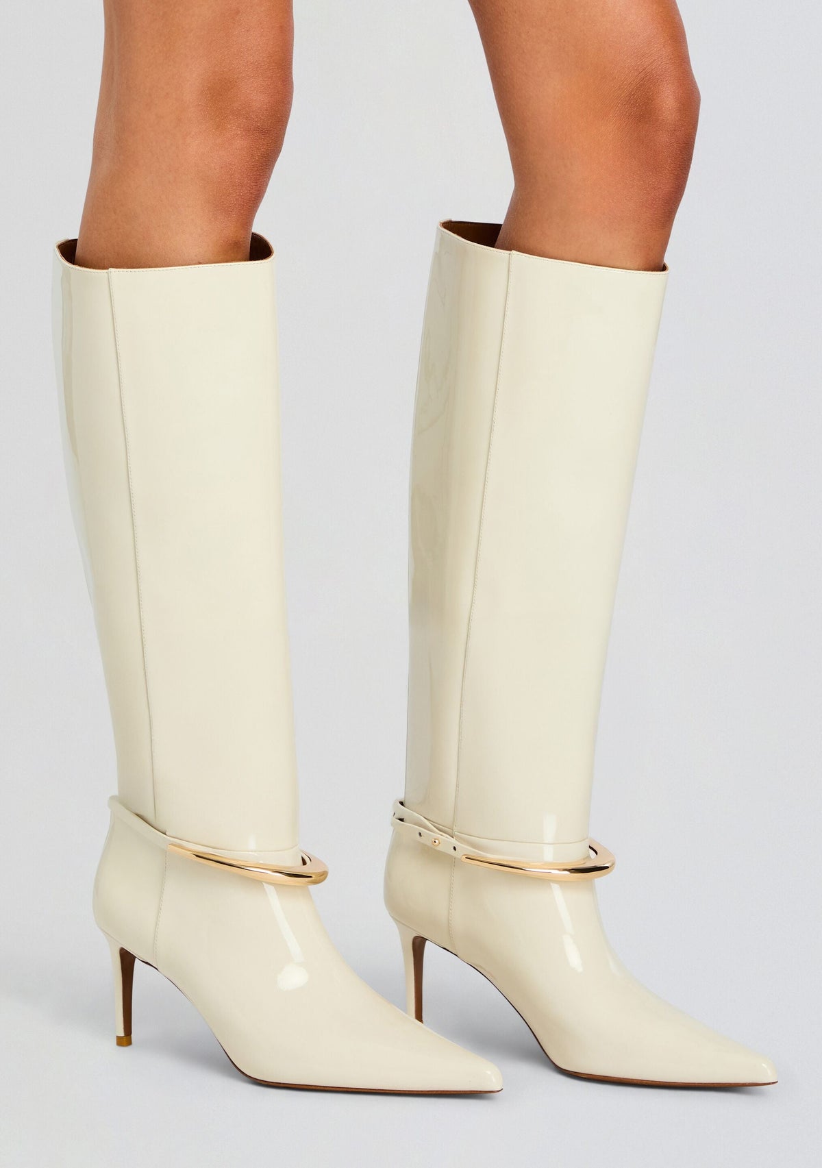 Sancia Leather Boot by retrofête in Cream, product image 2