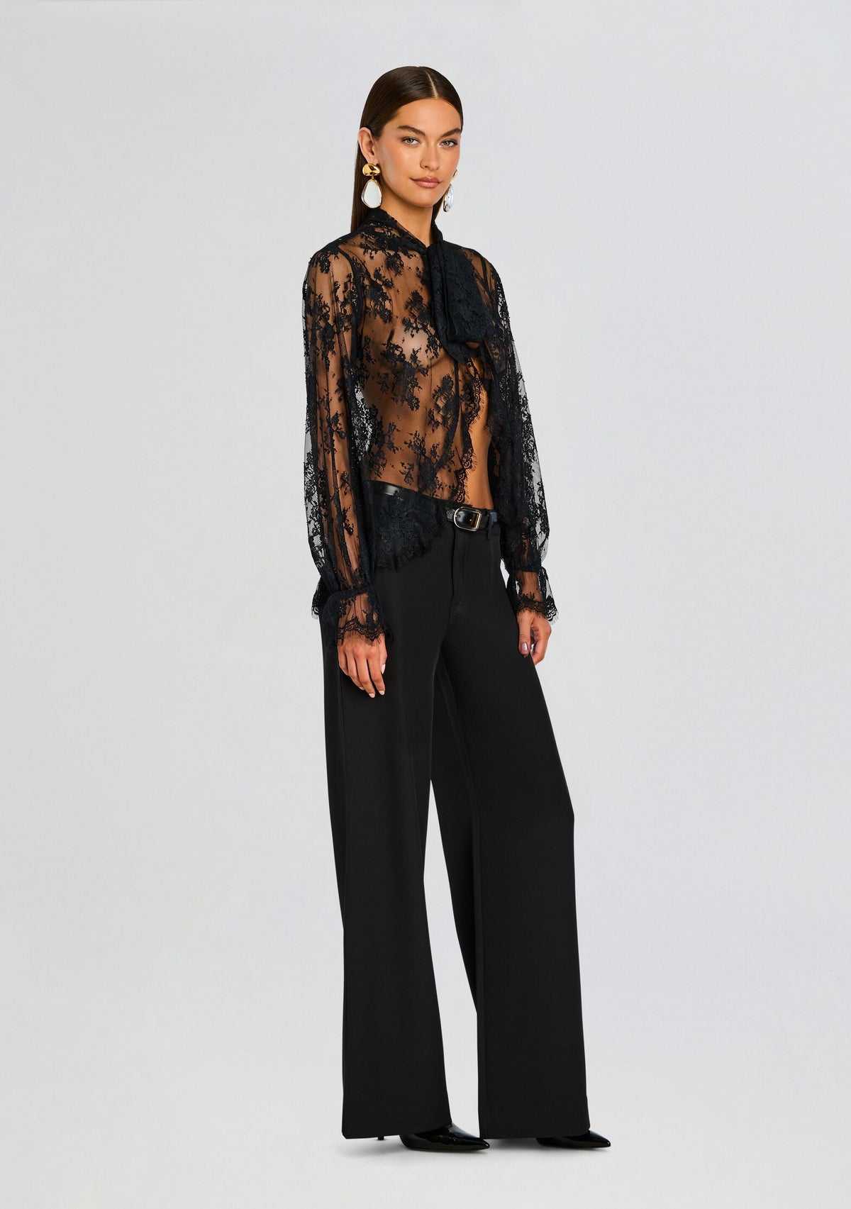 Tamsin Lace Blouse by retrofête in Black, product image 4