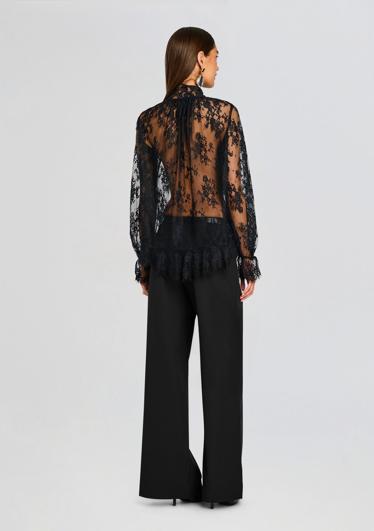 Tamsin Lace Blouse by retrofête in Black, product image 5
