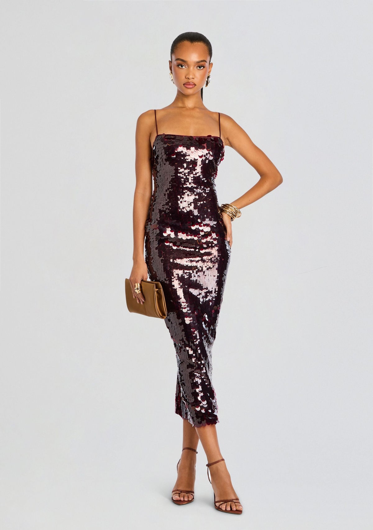 Alana Sequin Dress by retrofête in Port, product image 1