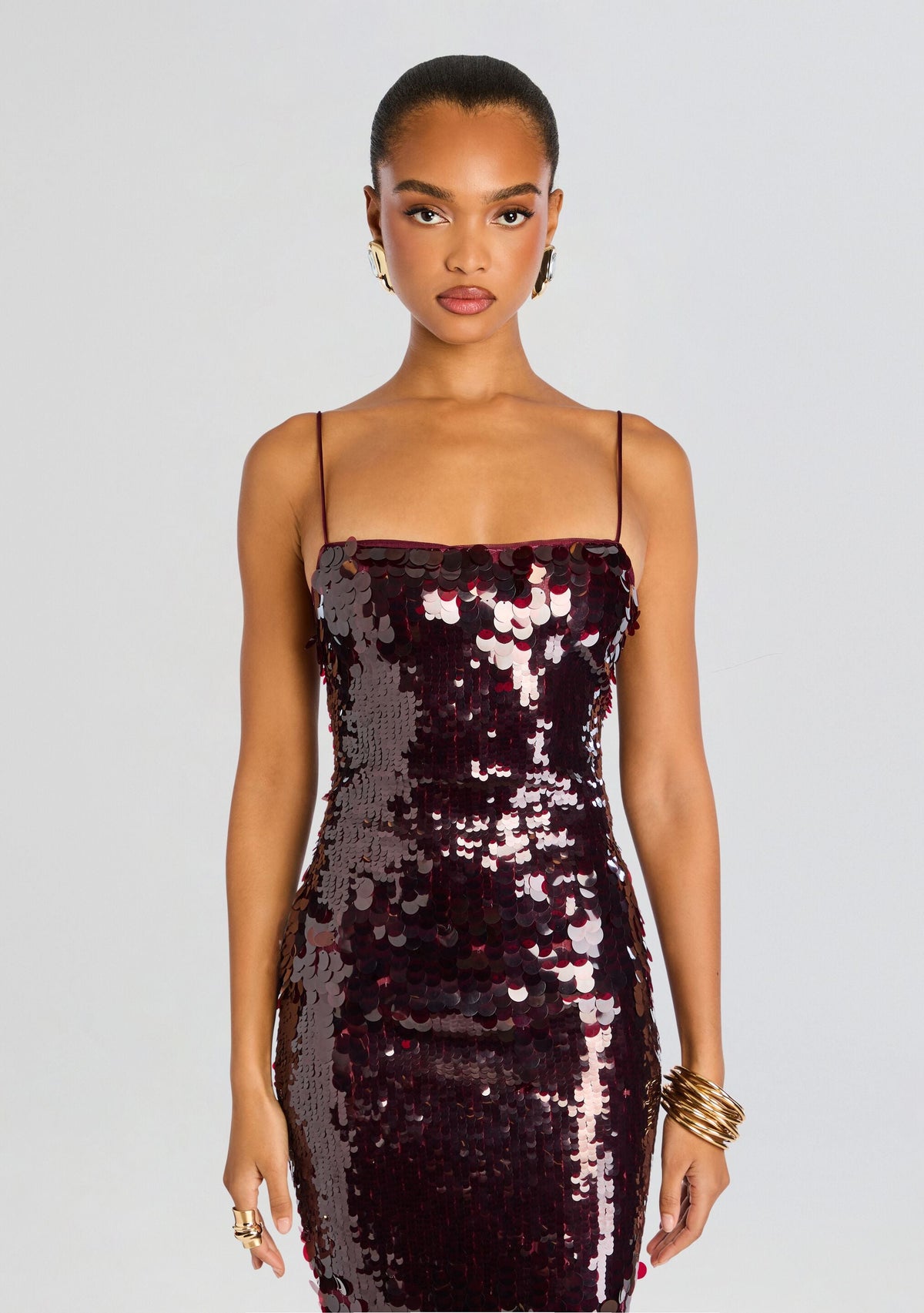 Alana Sequin Dress by retrofête in Port, product image 5