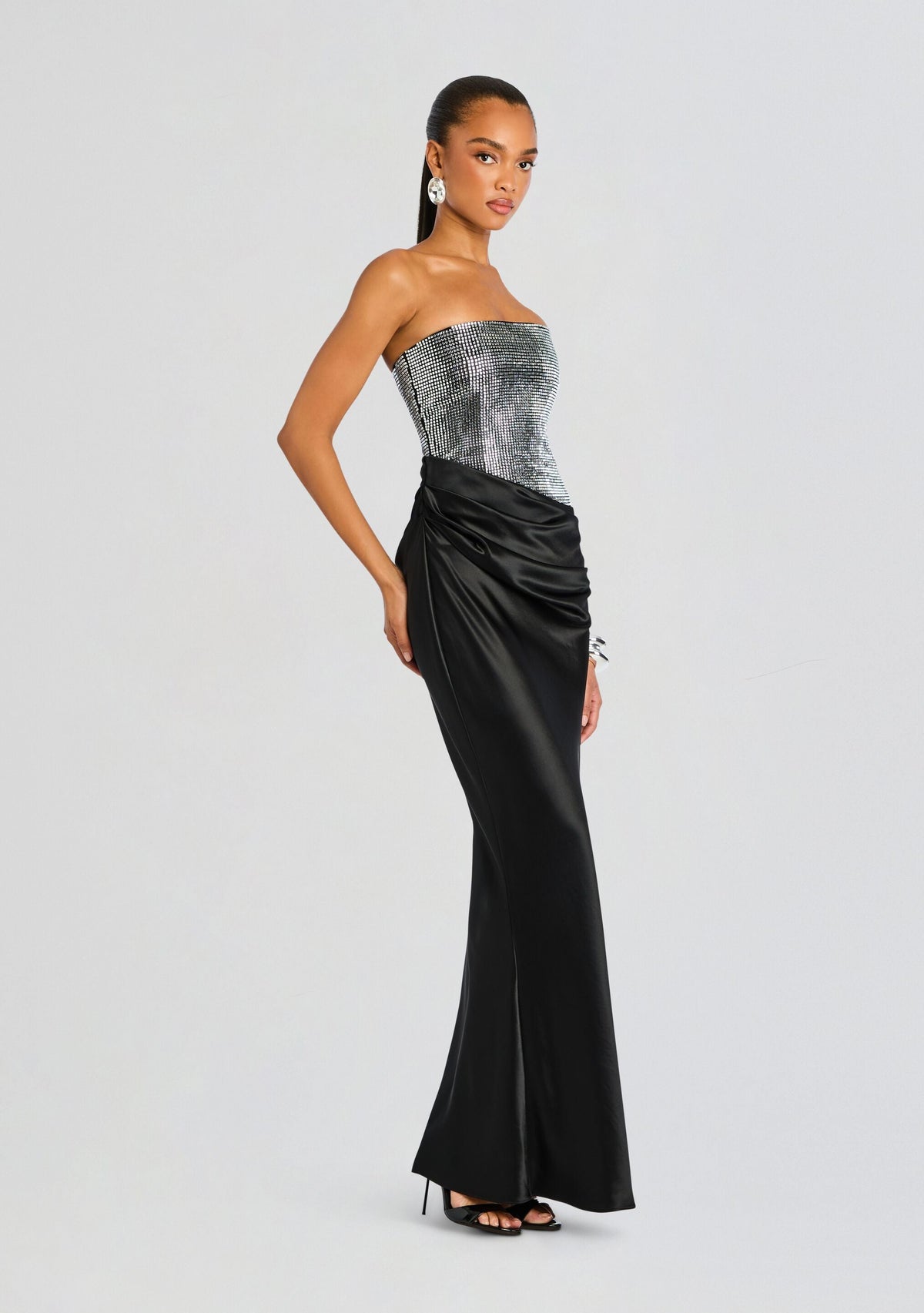 Alexandra Embellished Dress by retrofête in Black/Silver, product image 3