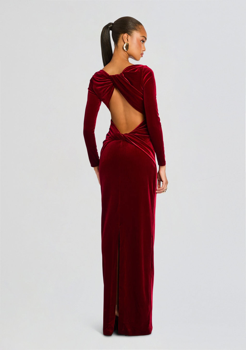 Alizee Velvet Dress by retrofête in Scarlet, product image 1