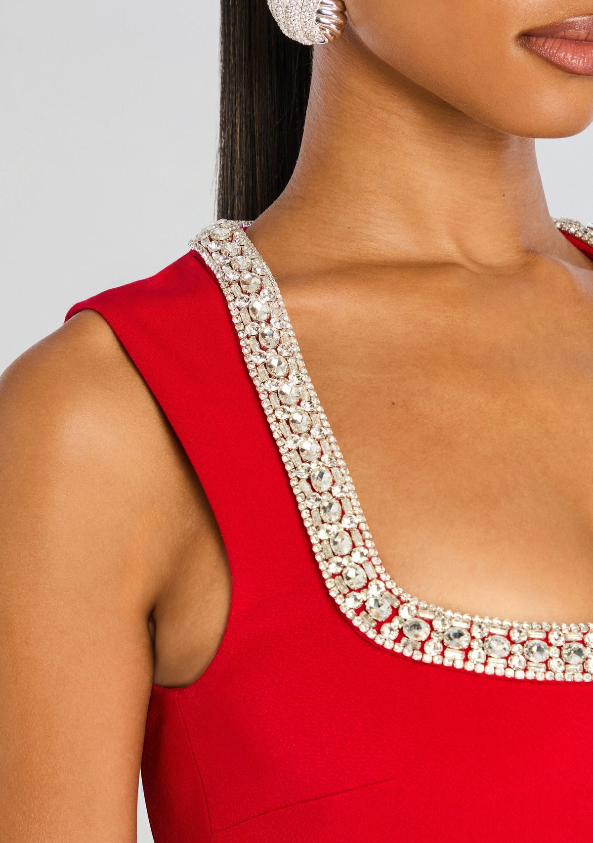 Bexley Embellished Dress by retrofête in Cardinal, product image 2