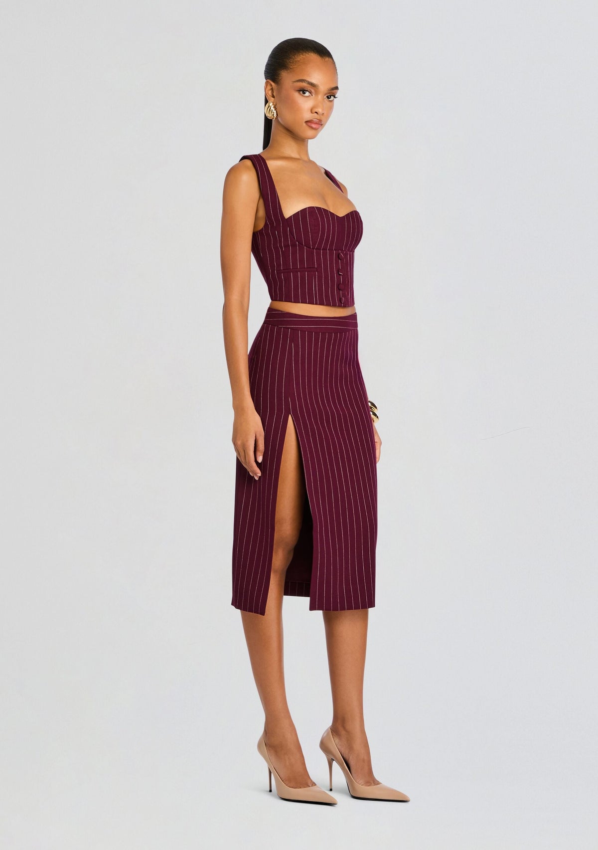 Brigette Skirt by retrofête in Port, product image 4