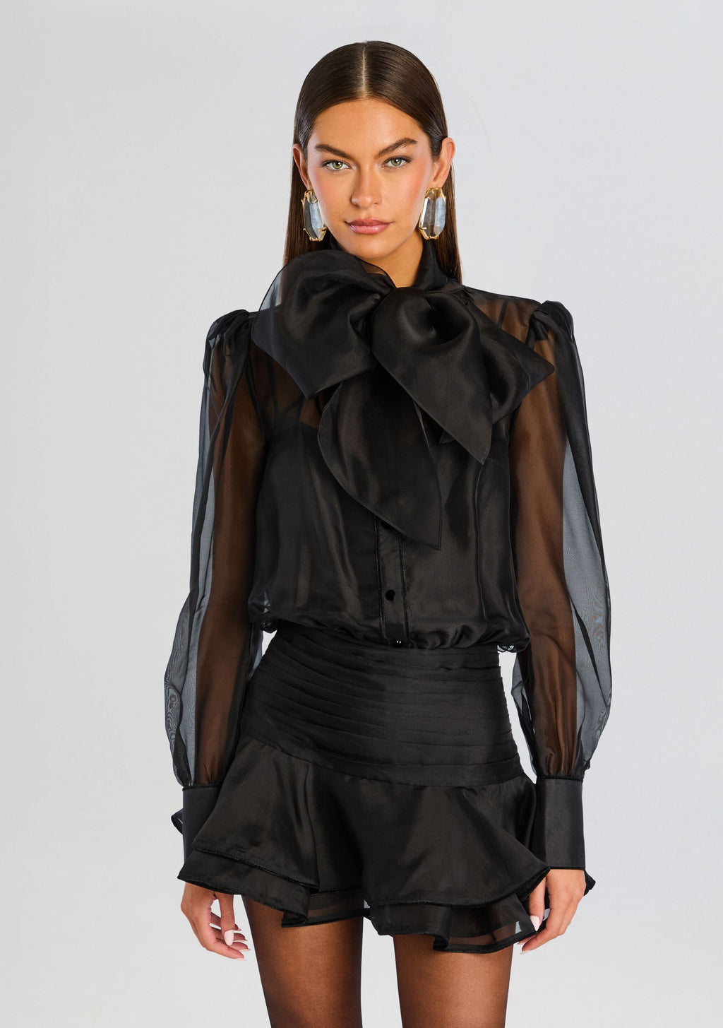 Celandine Silk Dress by retrofête in Black, product image 5