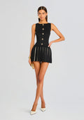 Elisabetta Knit Dress by retrofête in Metallic Black, product image 1