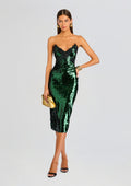 Ellen Sequin Dress by retrofête in Pine, product image 1