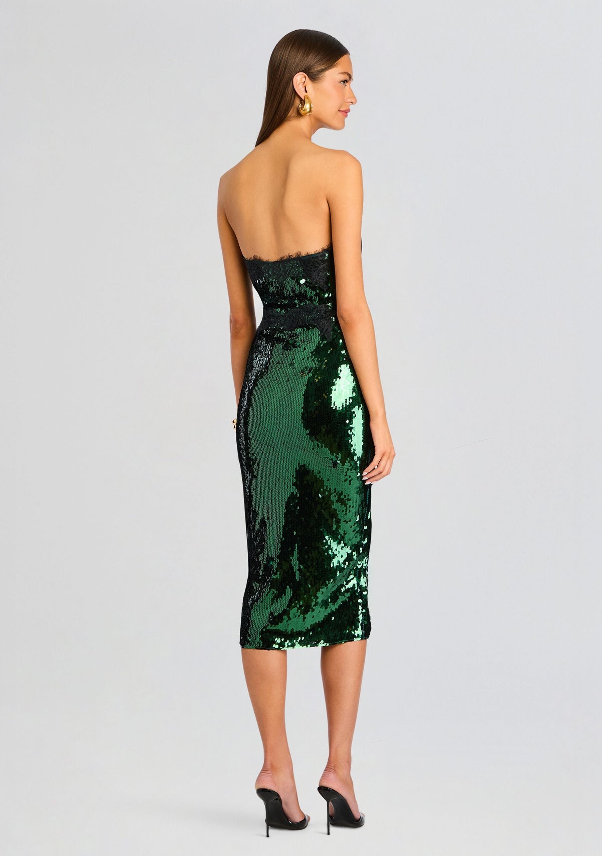Ellen Sequin Dress by retrofête in Pine, product image 4