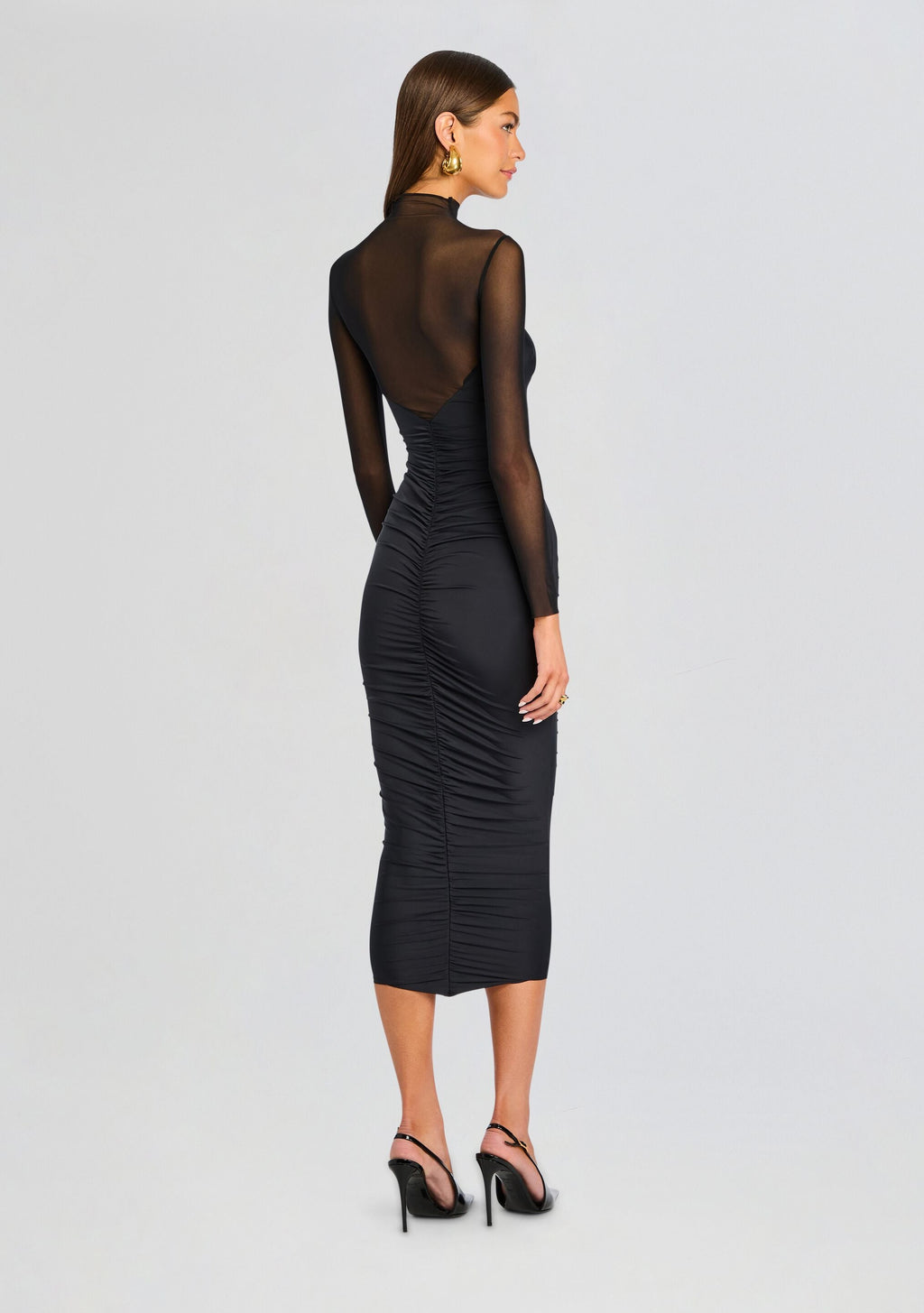 Emilyn Midi Dress by SEROYA in Black, product image 4