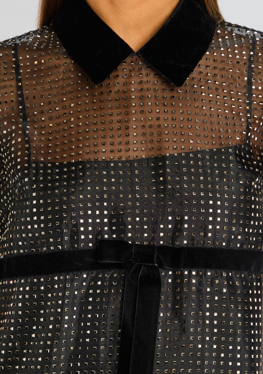 Meryl Embellished Dress by retrofête in Black, product image 2