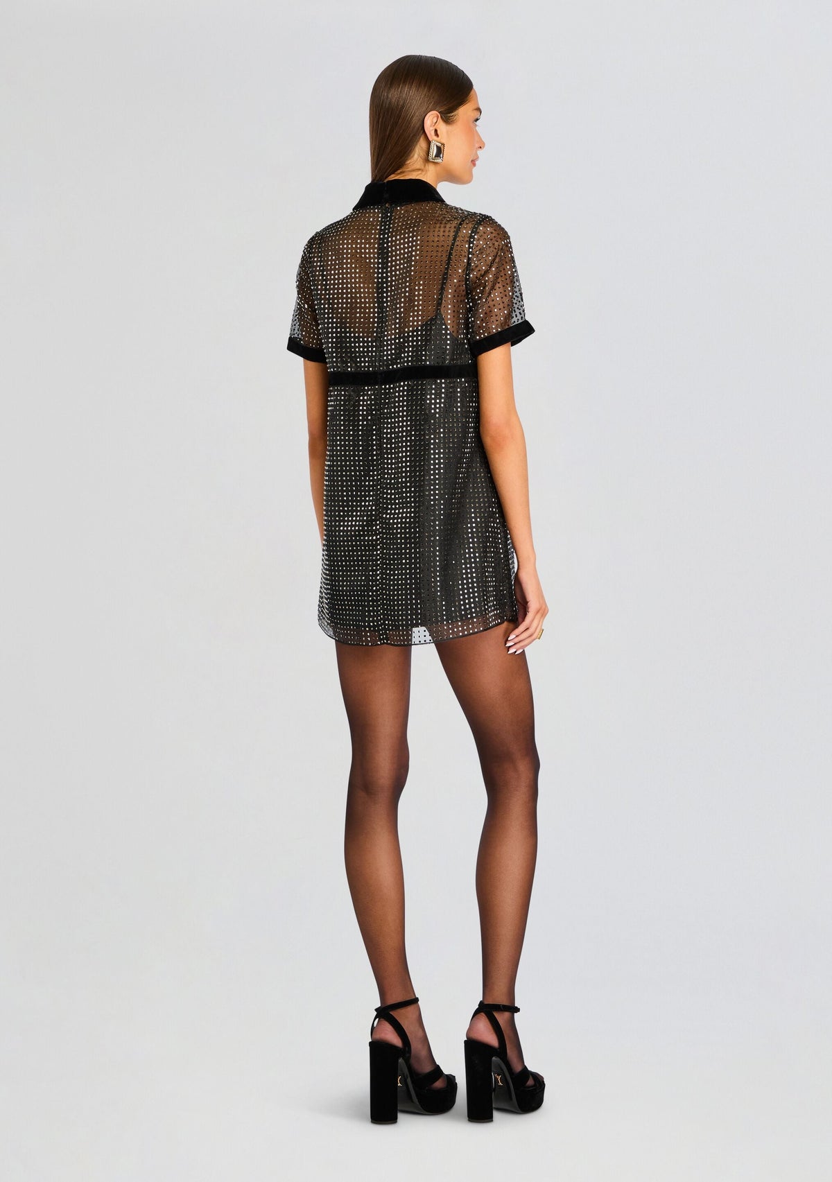 Meryl Embellished Dress by retrofête in Black, product image 4