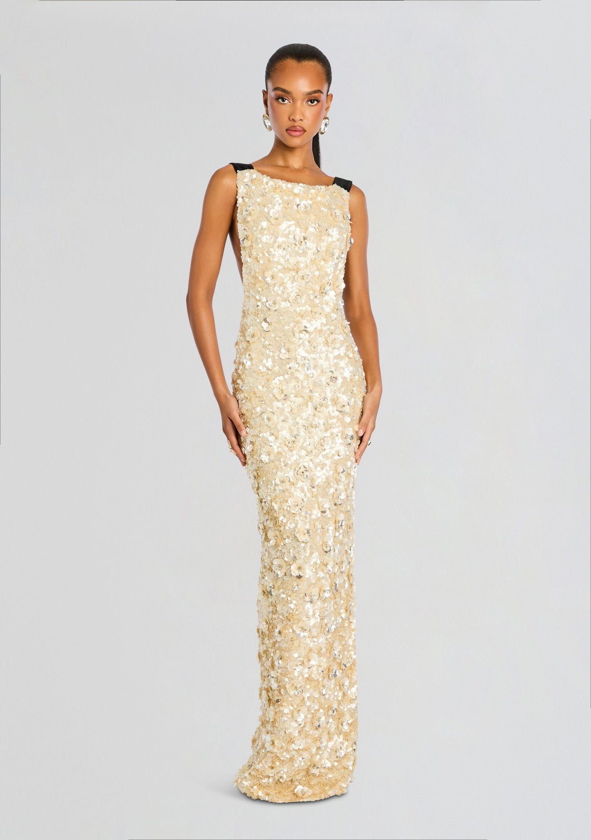 Shanae Dress by retrofête in Cream/Black, product image 3