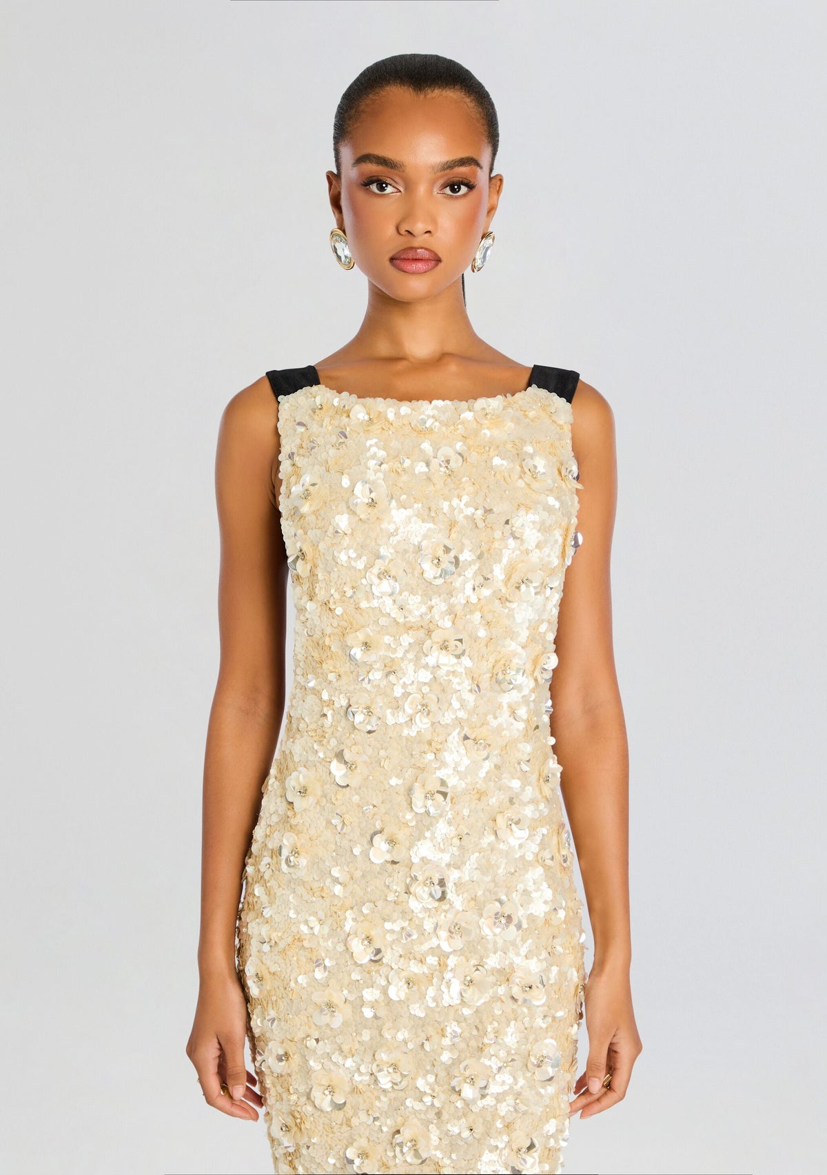 Shanae Dress by retrofête in Cream/Black, product image 6