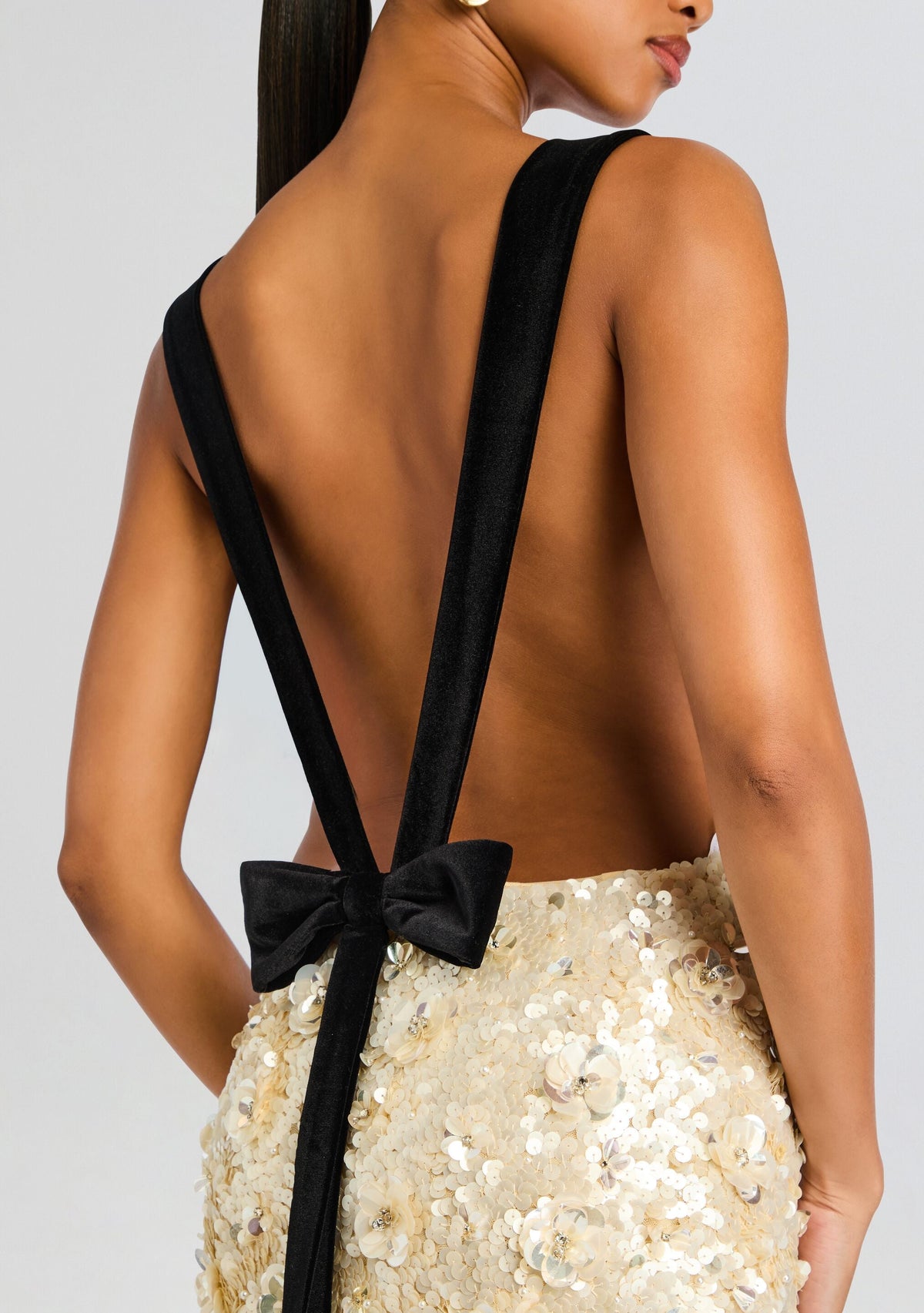 Shanae Dress by retrofête in Cream/Black, product image 4