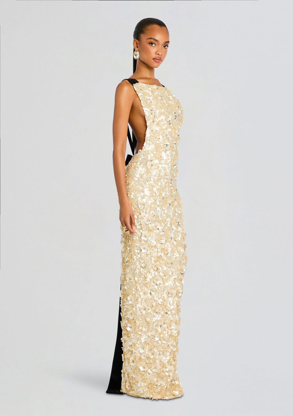 Shanae Dress by retrofête in Cream/Black, product image 5