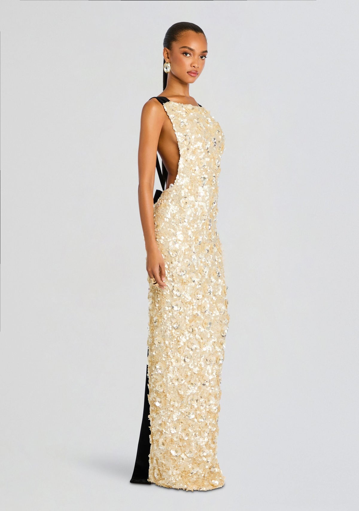 Shanae Dress by retrofête in Cream/Black, product image 5