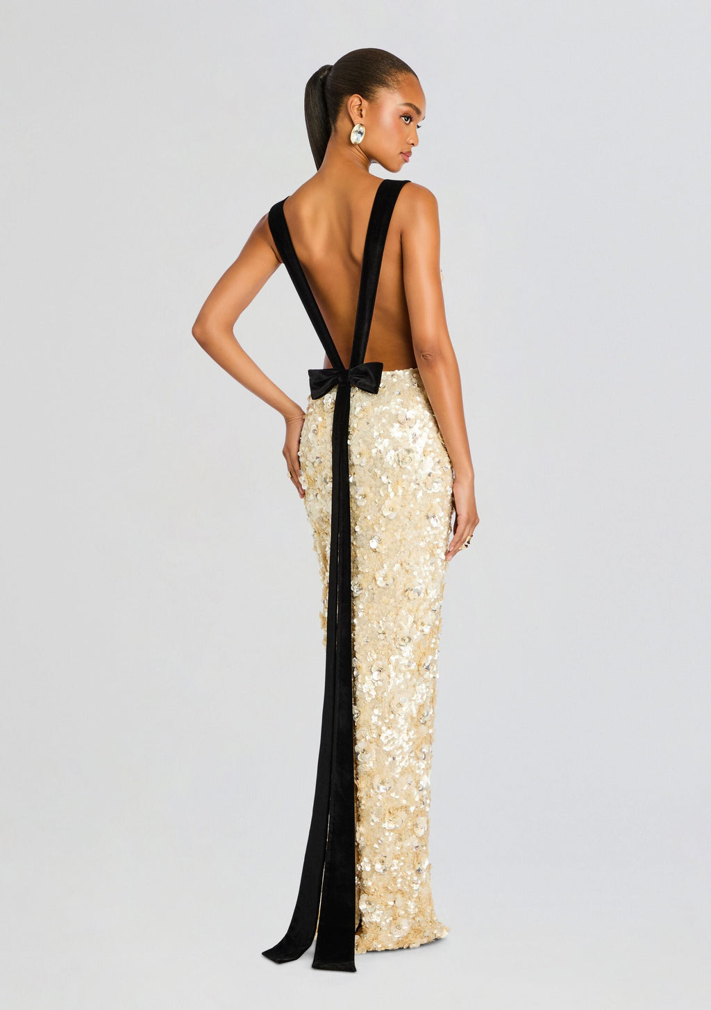 Shanae Dress by retrofête in Cream/Black, product image 1