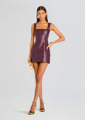 Tilde Leather Dress by retrofête in Bordeaux, product image 1