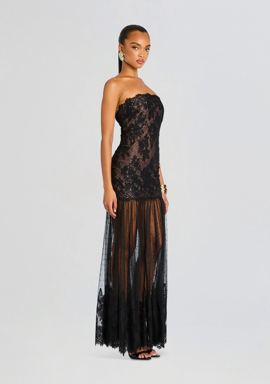 Vespera Lace Dress by retrofête in Black, product image 4