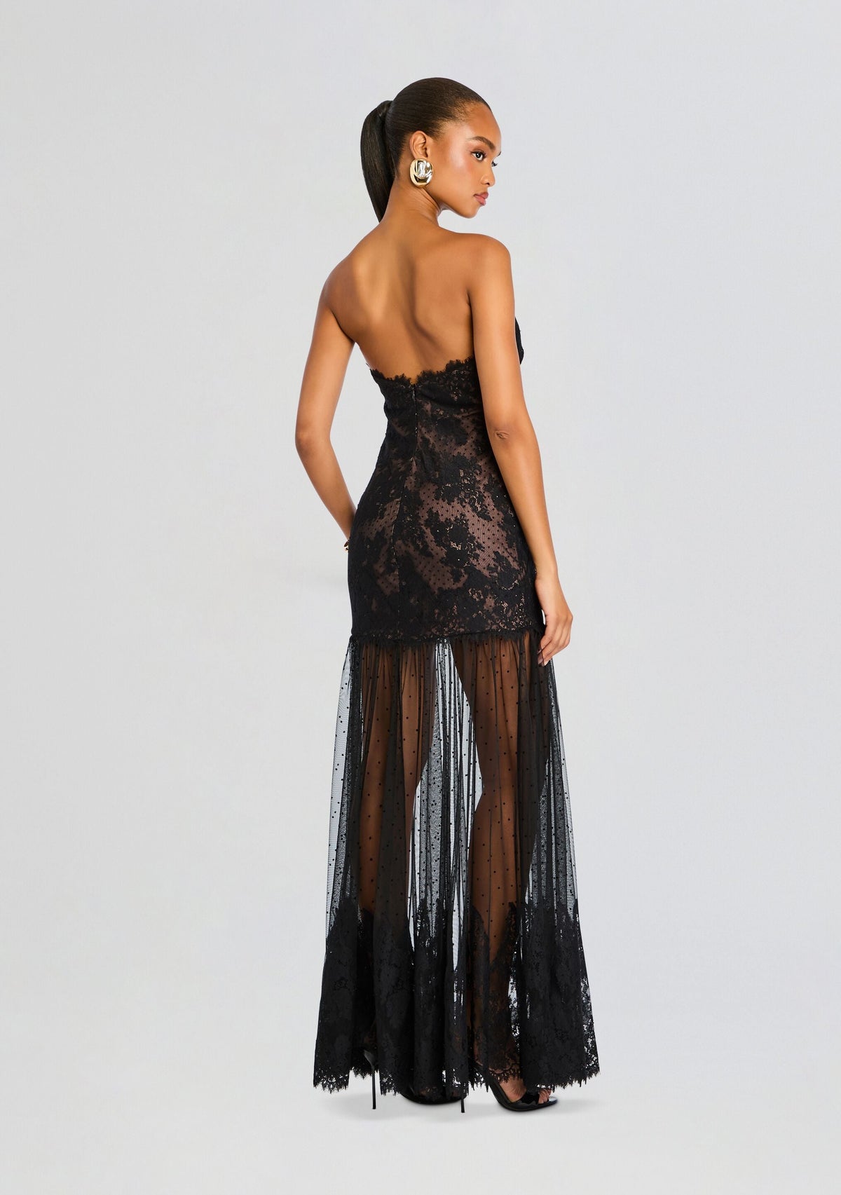 Vespera Lace Dress by retrofête in Black, product image 5